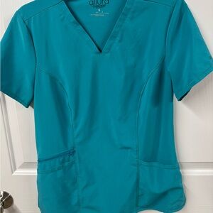 Cherokee teal scrub top